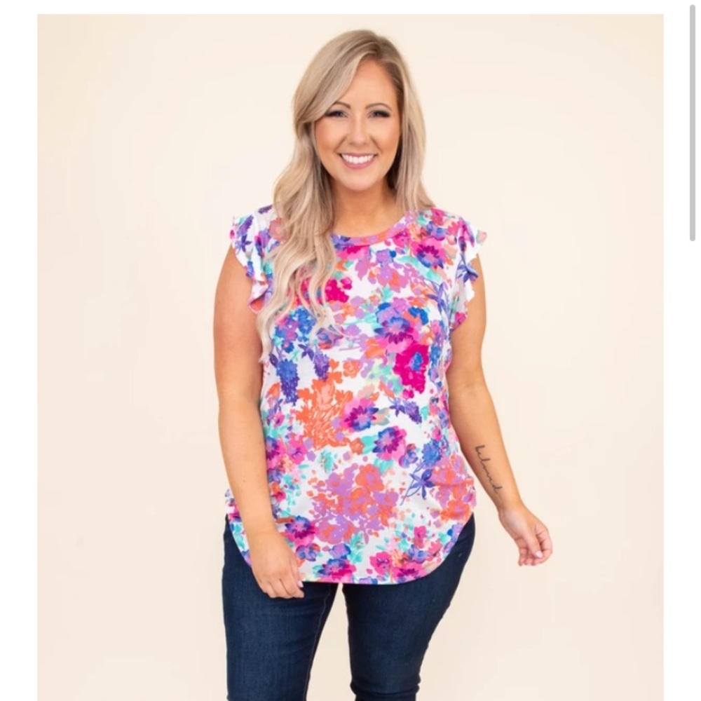 NWOT Chic soul time to brunch top